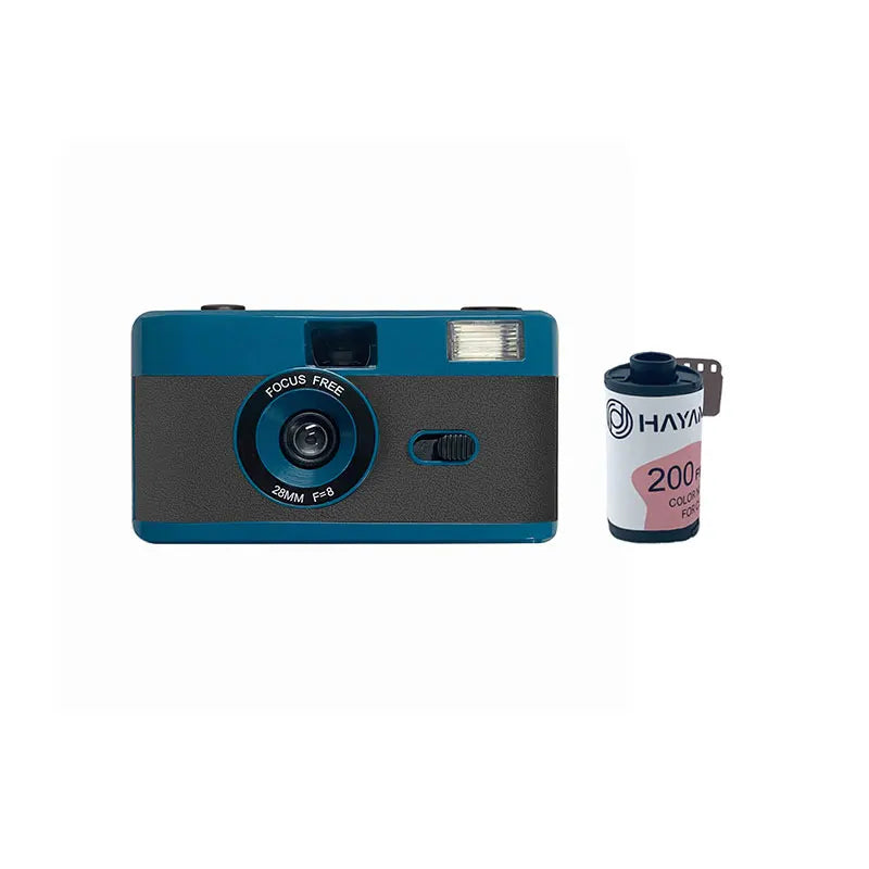 35mm Film Camera Reusable, Compatible with 35mm Color Negative or B/W Film, Non-Disposable Camera with Flash