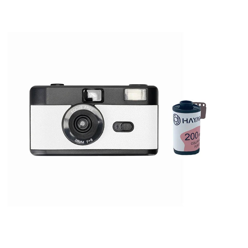 35mm Film Camera Reusable, Compatible with 35mm Color Negative or B/W Film, Non-Disposable Camera with Flash