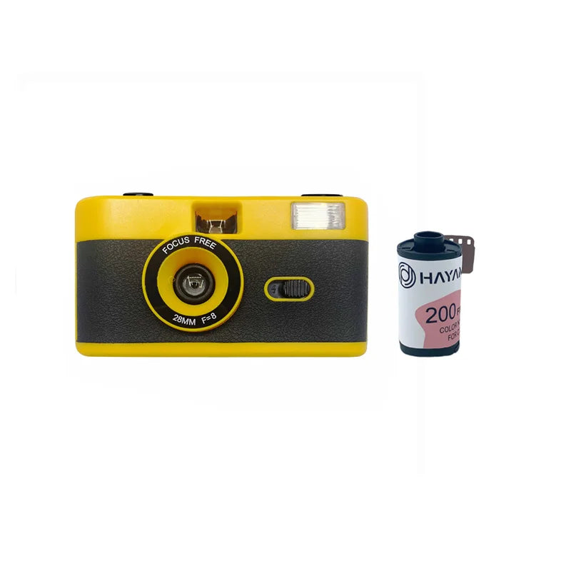35mm Film Camera Reusable, Compatible with 35mm Color Negative or B/W Film, Non-Disposable Camera with Flash