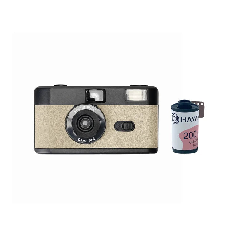 35mm Film Camera Reusable, Compatible with 35mm Color Negative or B/W Film, Non-Disposable Camera with Flash