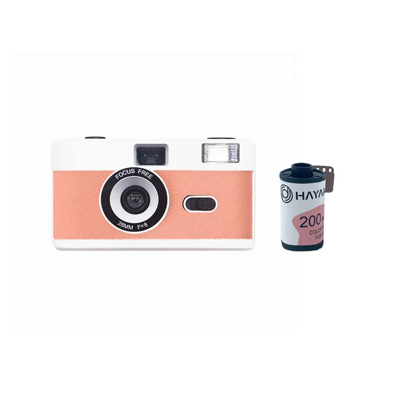 35mm Film Camera Reusable, Compatible with 35mm Color Negative or B/W Film, Non-Disposable Camera with Flash
