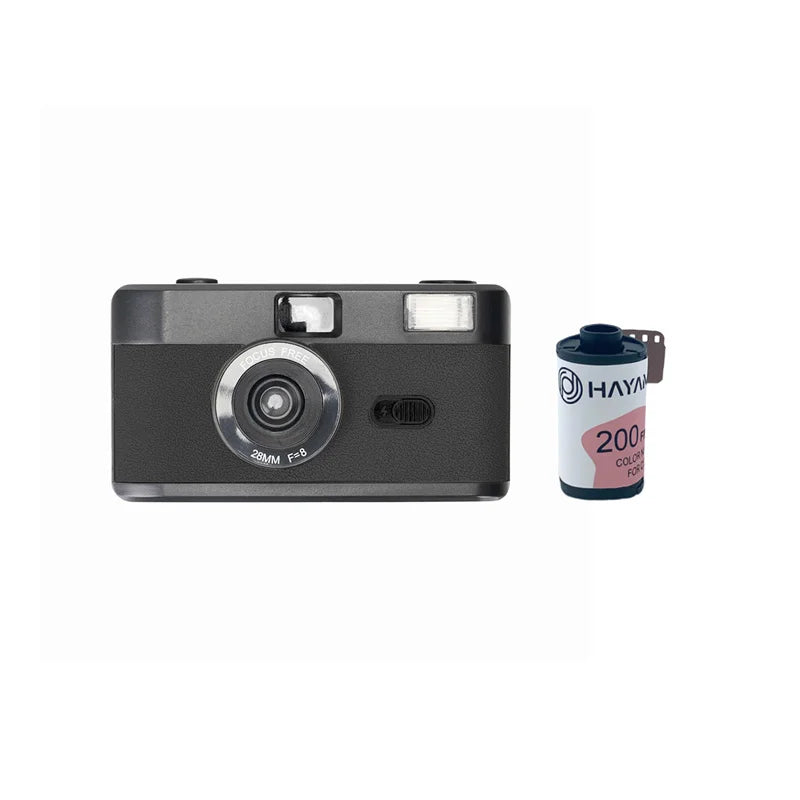 35mm Film Camera Reusable, Compatible with 35mm Color Negative or B/W Film, Non-Disposable Camera with Flash
