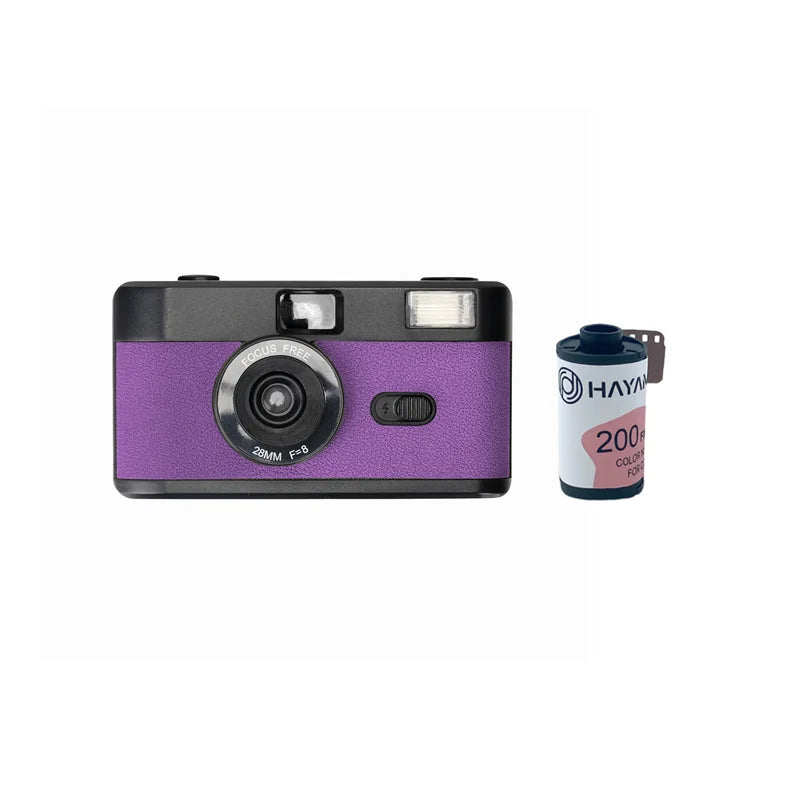 35mm Film Camera Reusable, Compatible with 35mm Color Negative or B/W Film, Non-Disposable Camera with Flash