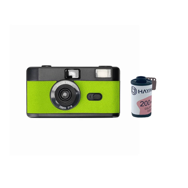 35mm Film Camera Reusable, Compatible with 35mm Color Negative or B/W Film, Non-Disposable Camera with Flash